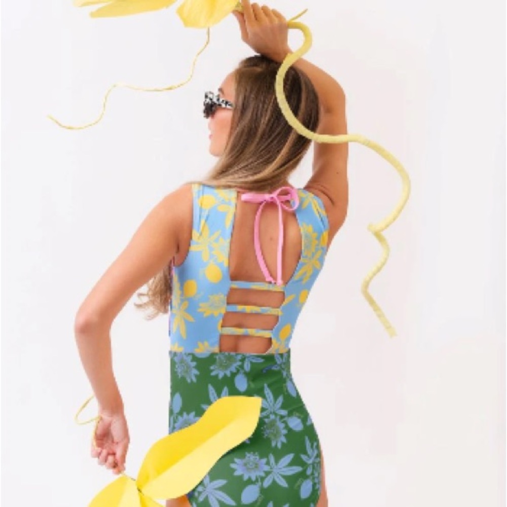 Lime Ricki x Lars Passionfruit High-Neck One Piece - Picture 2 of 6